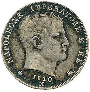 1.24 | Lira argento. Napoleone Imperatore e Re, 1810.