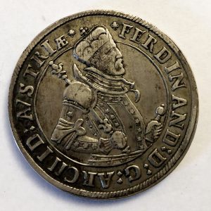 2.2.b | Tallero in argento. Ferdinando, Imperatore del Sacro Romano Impero, Arciduca d'Austria, Conte del Tirolo e Duca di Borgogna, (1564-1598).